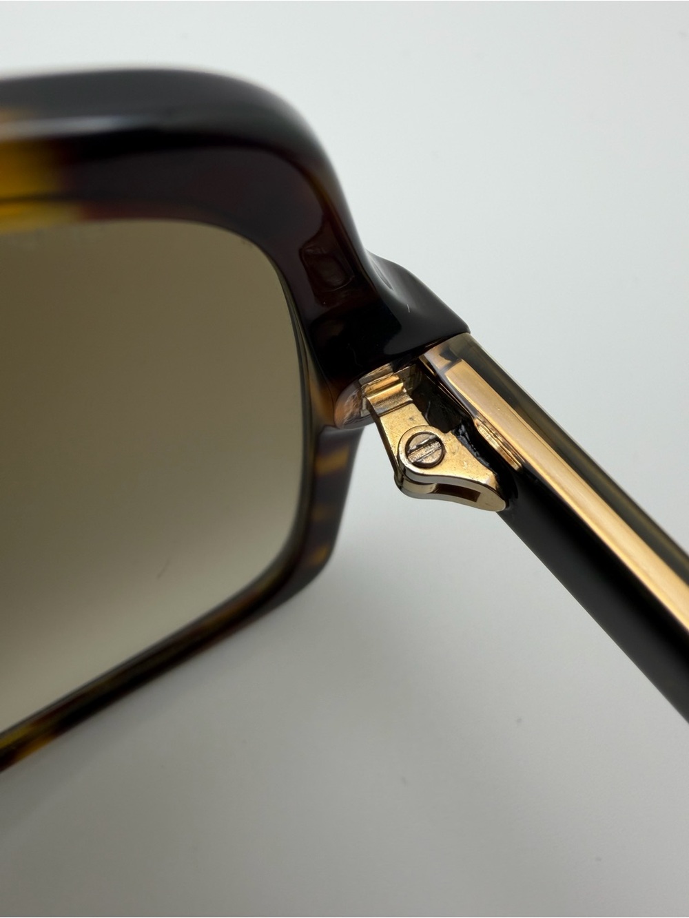GUCCI GG0375S 002 Square Oversized Tortoise Shell Sunglasses Gradient Brown Lens - Picture 10 of 11